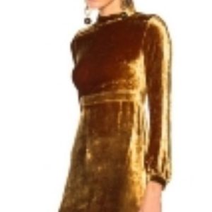 A.L.C size 6  Butterscotch Gold Velvet Dress